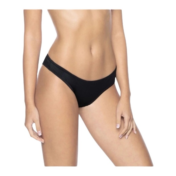 PilyQ Black Pearl Basic Bikini Bottom NWT - Picture 1 of 6